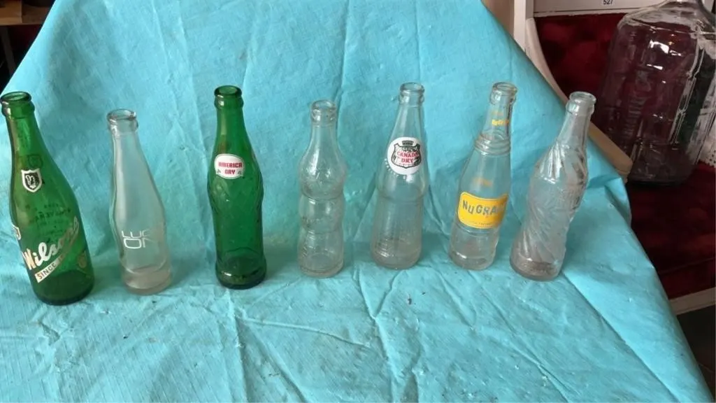 Vintage pop bottles