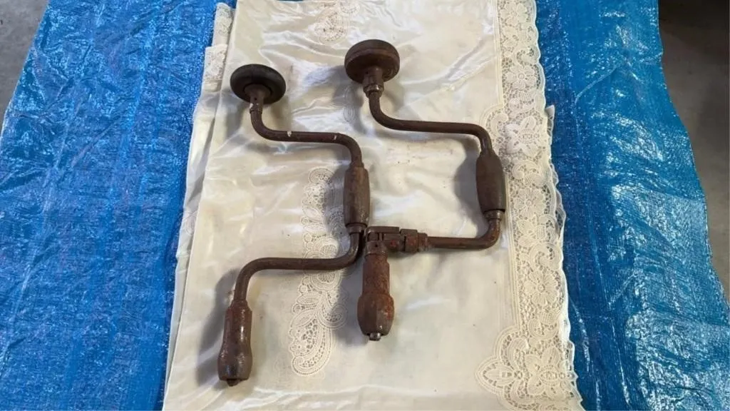 Vintage metal and wood Brace