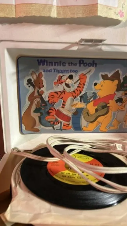 Winnie the Pooh vintage record player