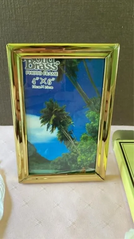 Brass picture frame