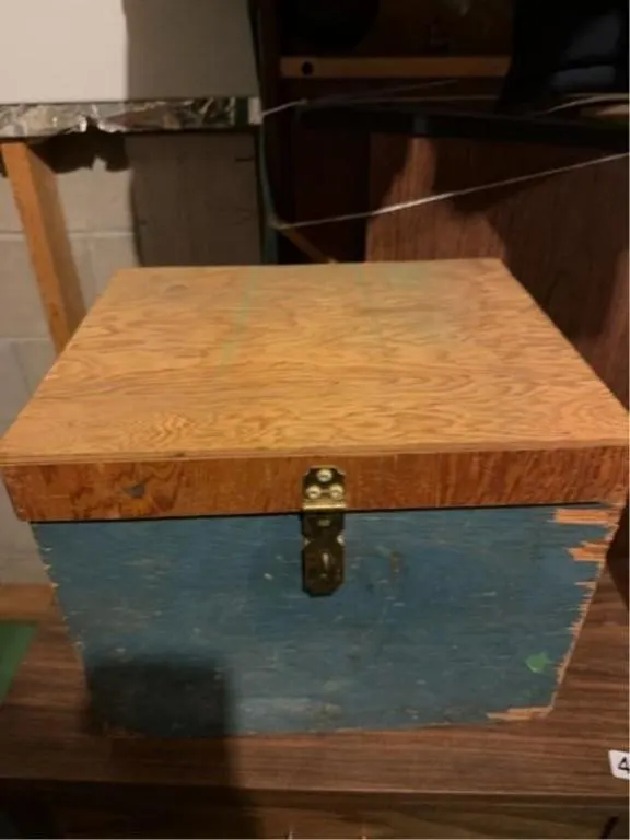 Wooden box with lid