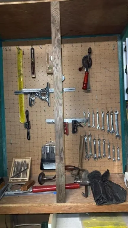 Collection of wrenches, blade bits and assorted it