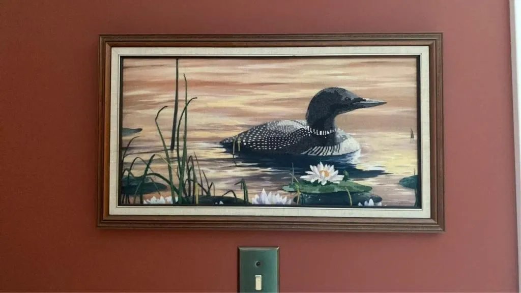 Needle point wall hanging