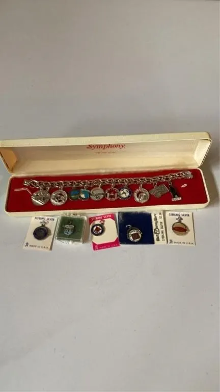 Charm bracelet and charms
