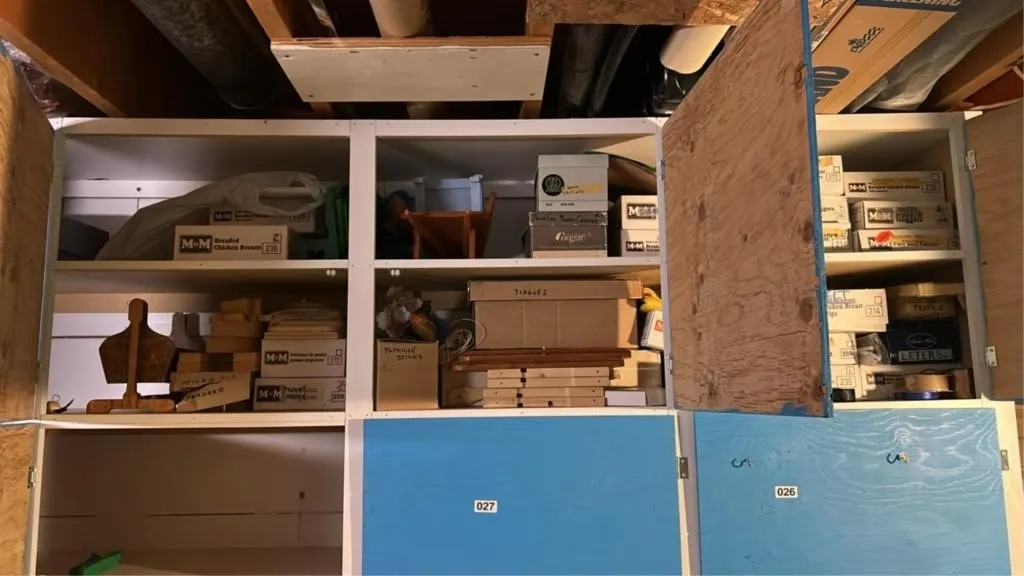 Large amount of wooden craft supplies