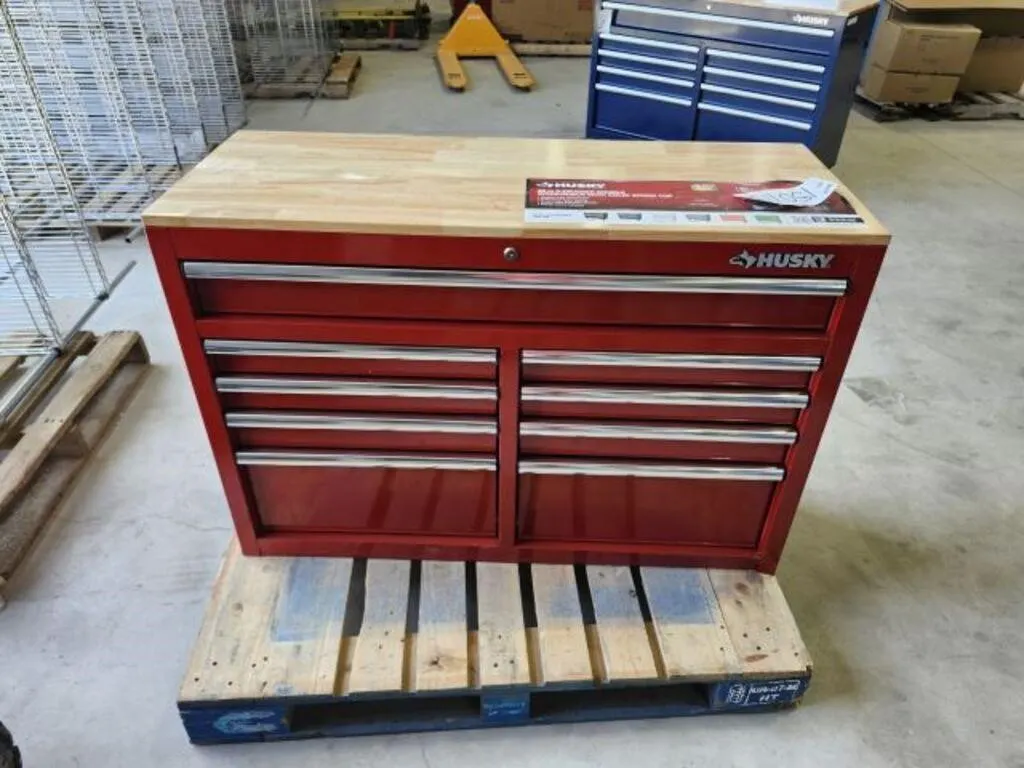 Husky 46 In. 9 Drawer Work Bench