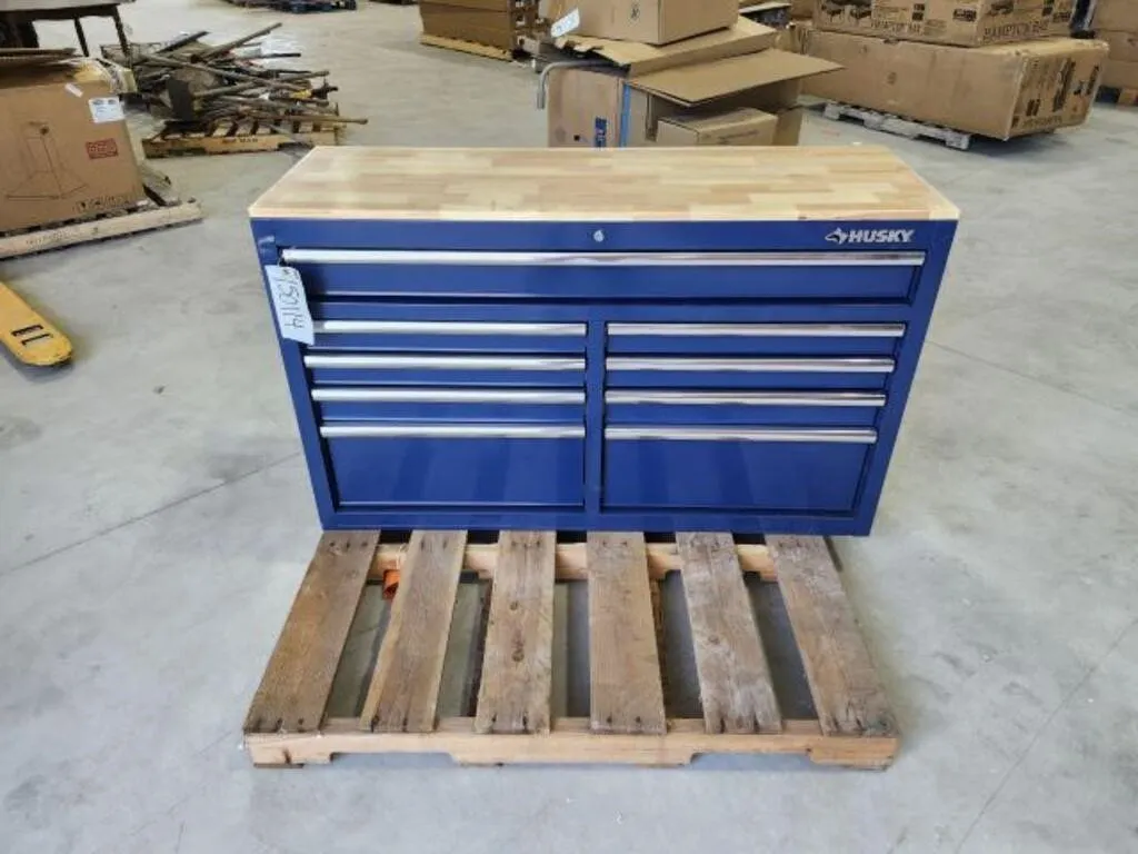 Husky 46 In. 9 Drawer Work Bench