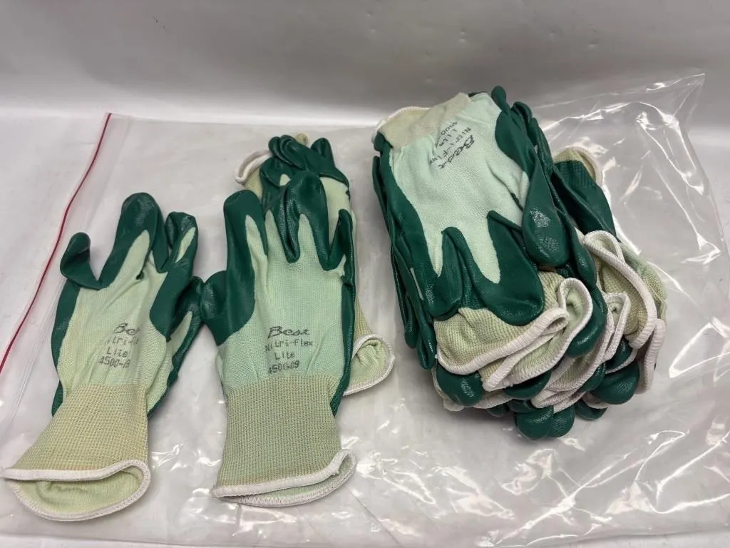 Nitri-Flex Lite work gloves, lot of assorted sizes