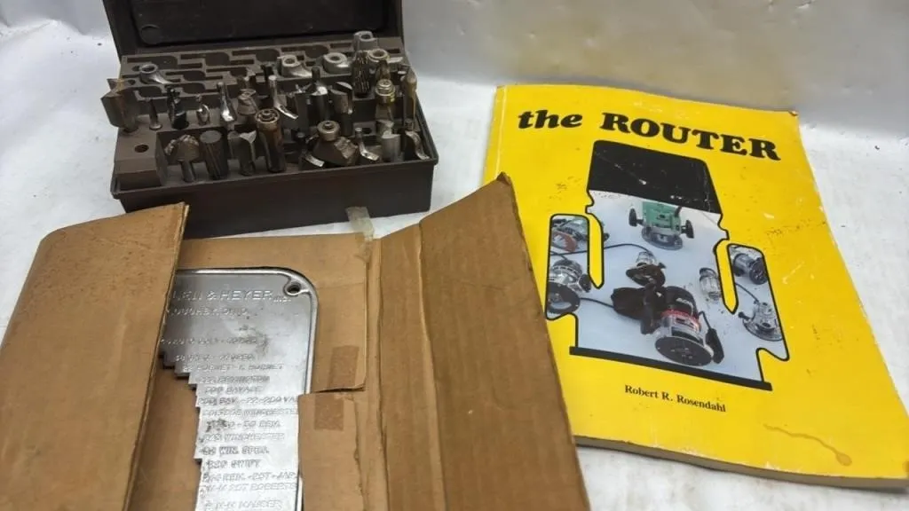 Router Bits & Book lot