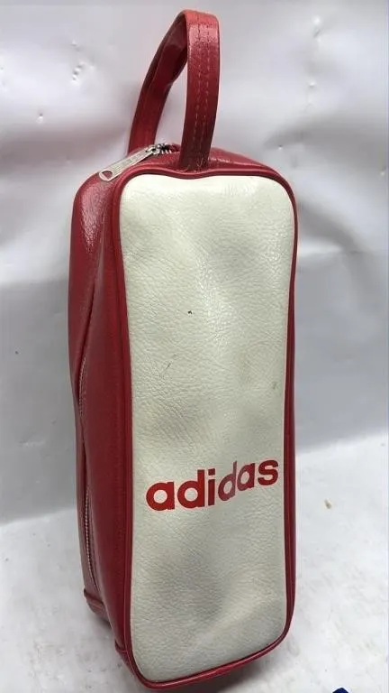 Vintage Adidas Red White Shoe bag