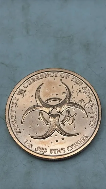2018 - .999 copper Zombucks Apocalypse Coin