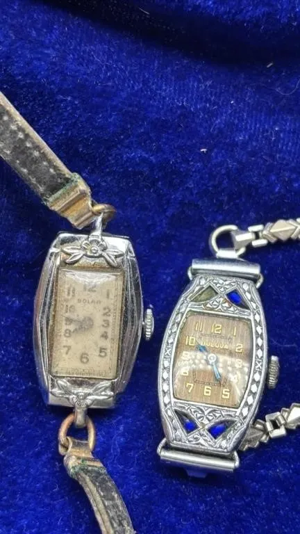 Antique Wristwatch Lot Bulova & Solar