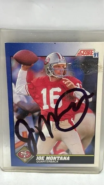 Joe Montana Autographed NFL football card