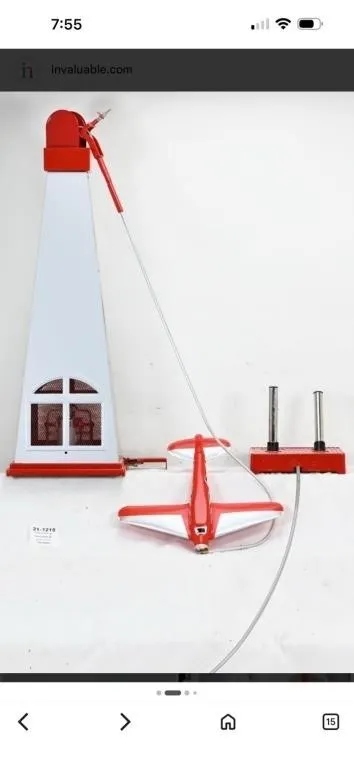 4 Ft tall HUGE TIN TOY Flying action joystick cont