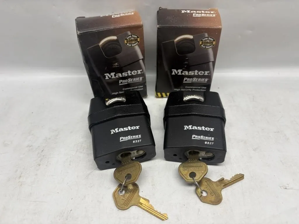 Master ProSeries 6327 Padlocks with Keys, Set of 2