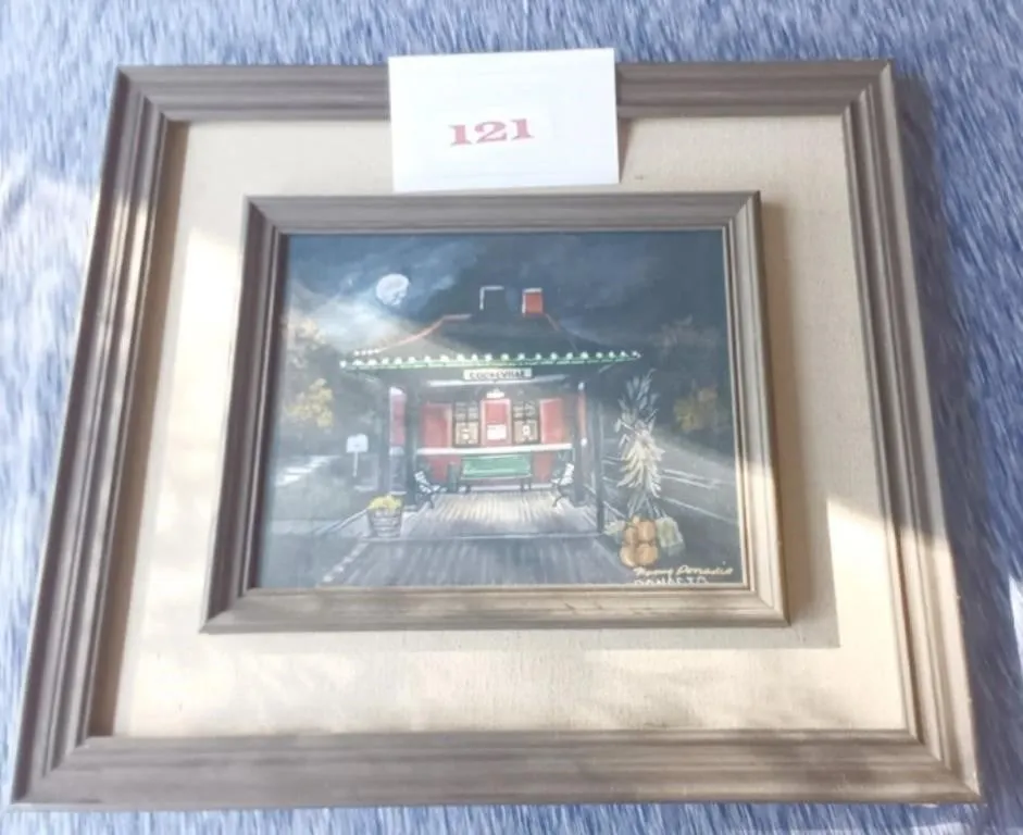 Framed Painting Cookeville Train Station