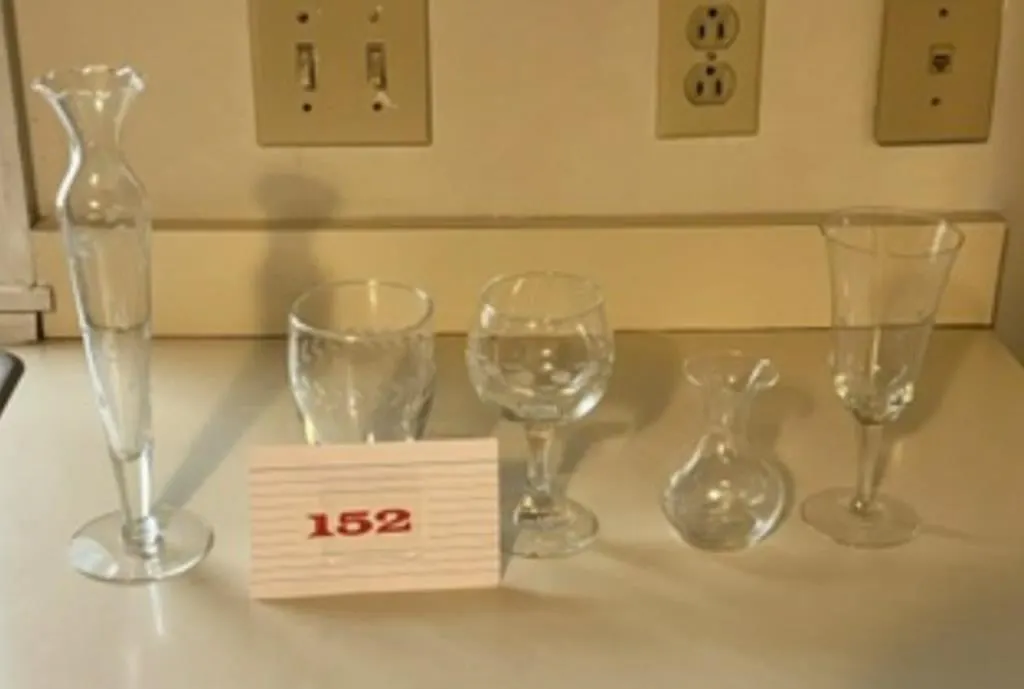 Home Decor 5-Piece Clear Etched Glass Lot