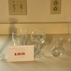 Home Decor 5-Piece Clear Etched Glass Lot