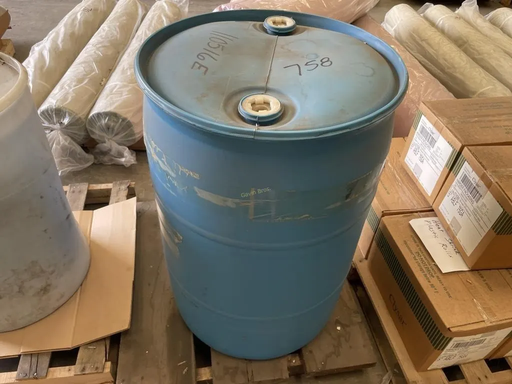 barrel of floor finish