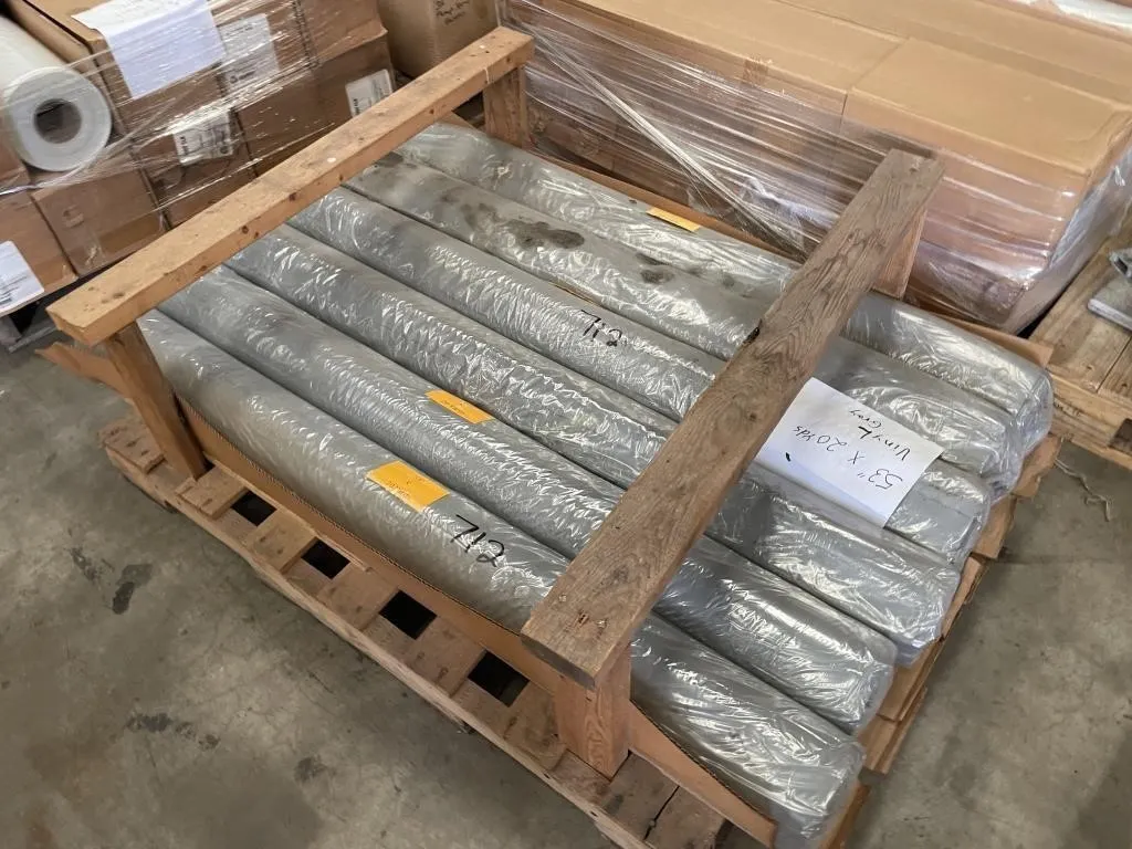 6 rolls 53"x20yds gray vinyl