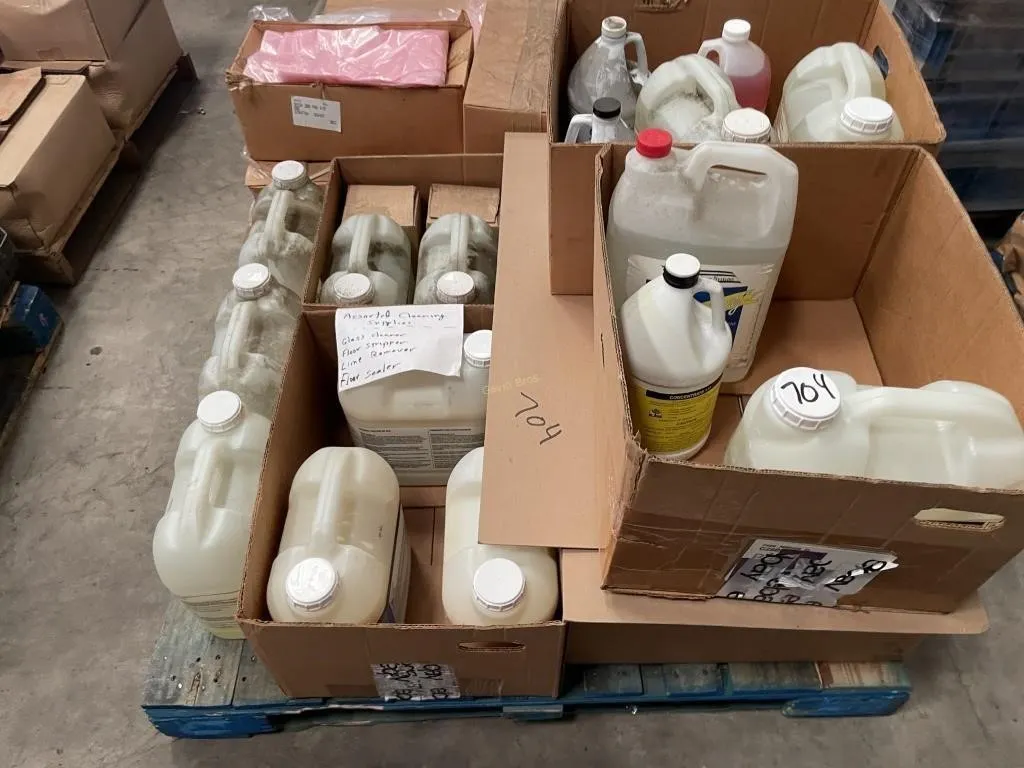 Assorted cleaning supplies