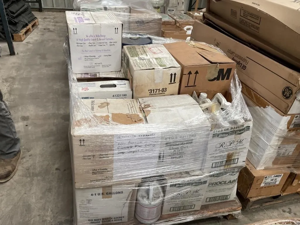 Assorted cleaning supplies