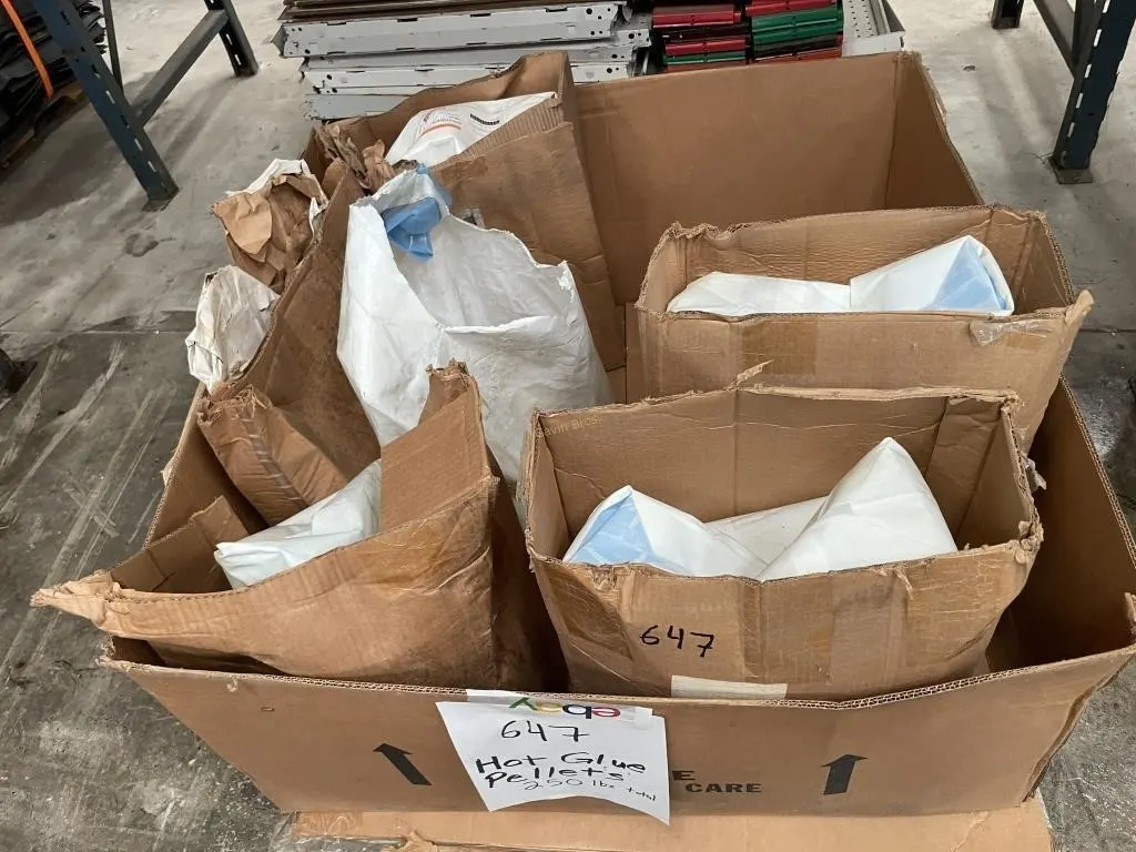 Tote of Hot Glue Pellets