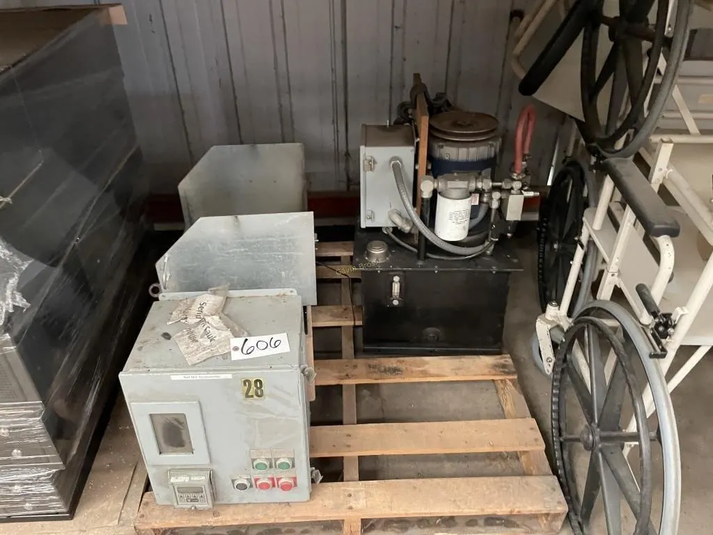 Hydraulic pump, switch box, etc