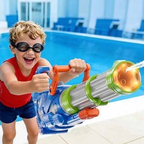 New $50 Gatling Electric Water Gun 1500cc Blue