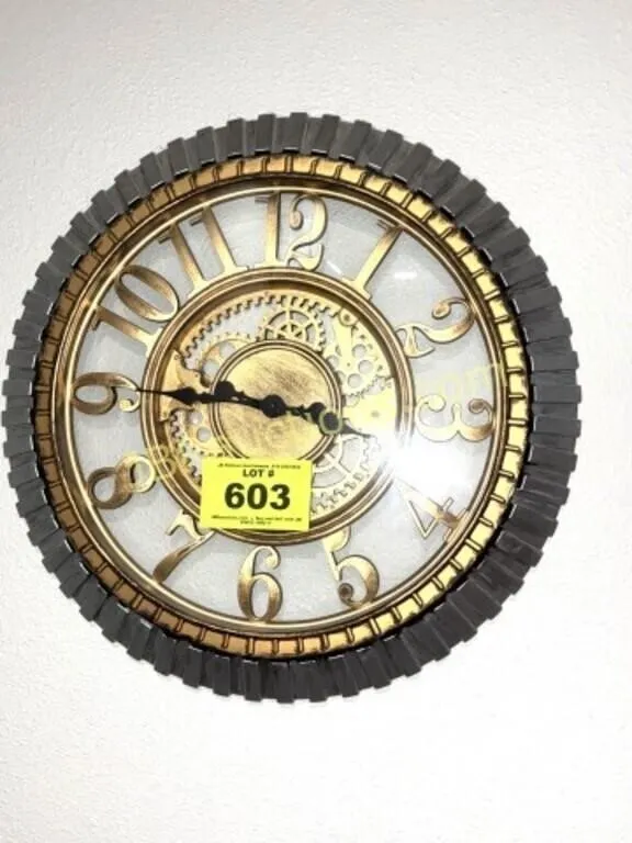 STEAMPUNK GEARS LG WALL CLOCK