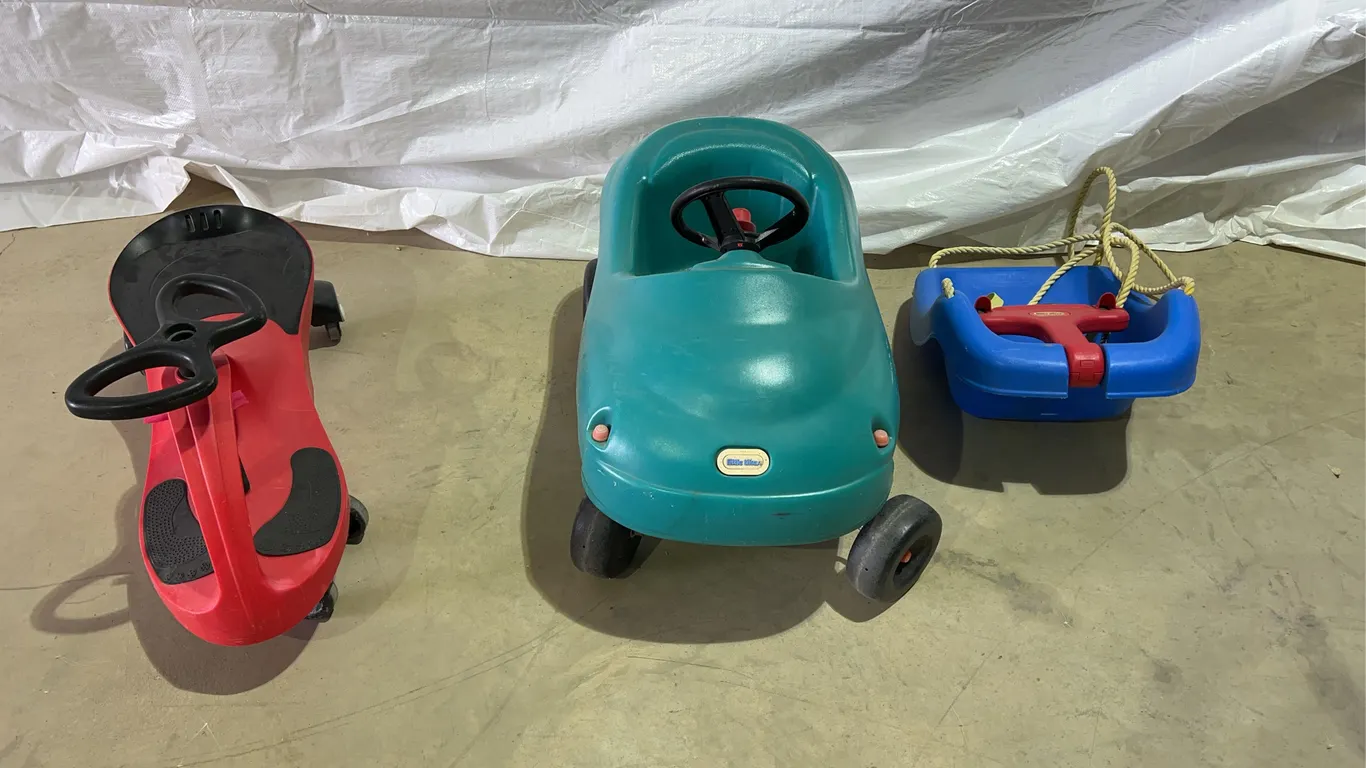 Toddler Blue Riding Car & Branch Swing