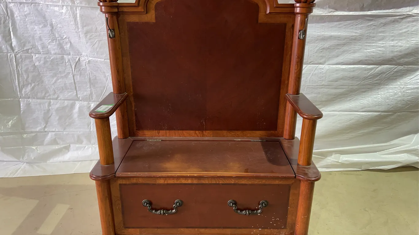 Bench W/ Coat Hooks & Seat