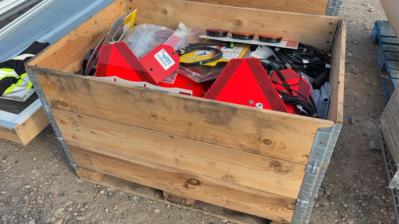Crate Of Assorted Machinery Parts