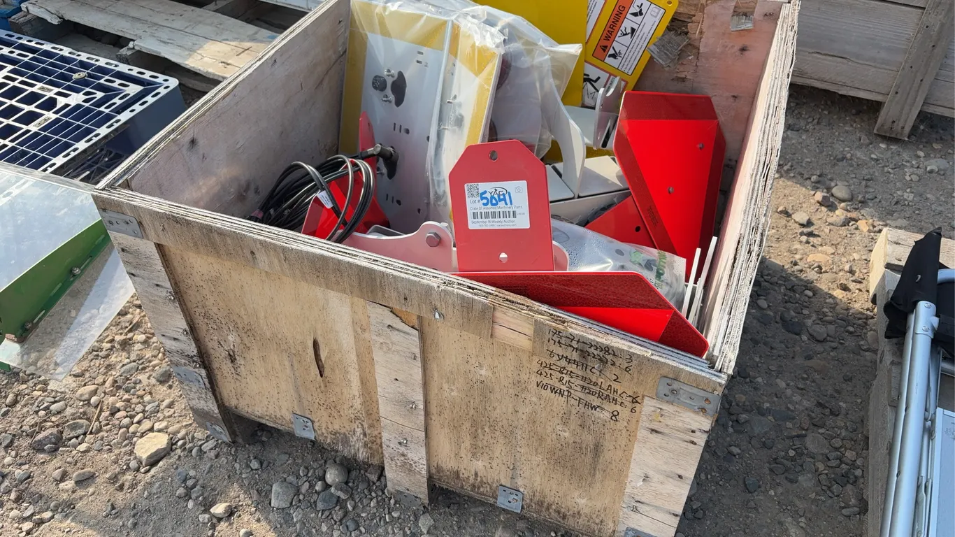 Crate Of Assorted Machinery Parts