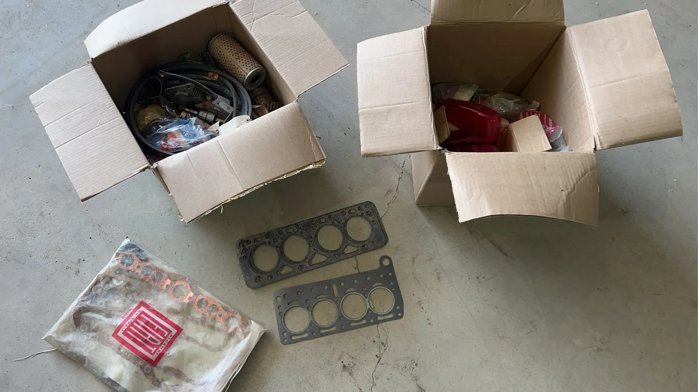 Boxes Of Fiat Car Parts