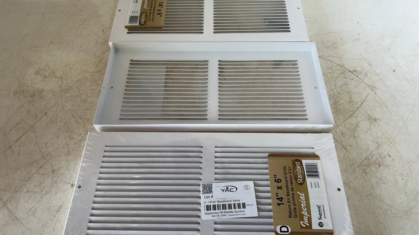 3 - 14"x6" Baseboard Vents