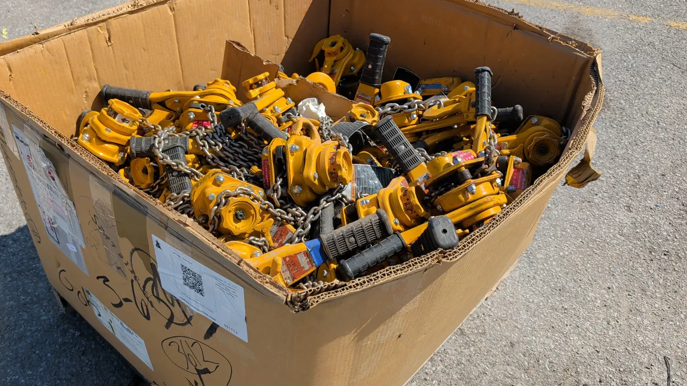 Skid of Assorted Chain hoists