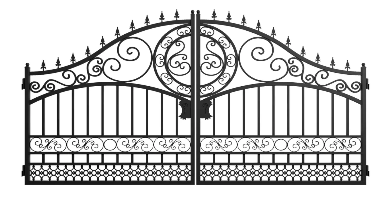 Hanbase 14' Bi-Parting Iron Gate- European-Style Gate~New!