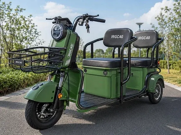 New! 2026 Mini Electric Tricycle Golf Cart Model IRGC40 (GREEN COLOR)