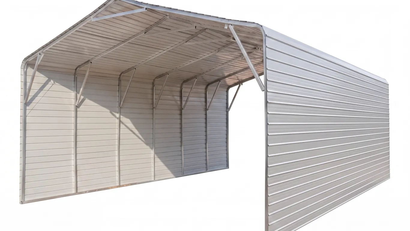SDLANCH High End Carport SDLC2030FT_-20Ft X 30FT Enclosed Sidewalls-New!