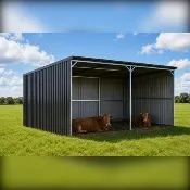 SDLANCH 20' x 12' Galvanized Livestock Metal Shelter, M/N SDLGM1220F New!