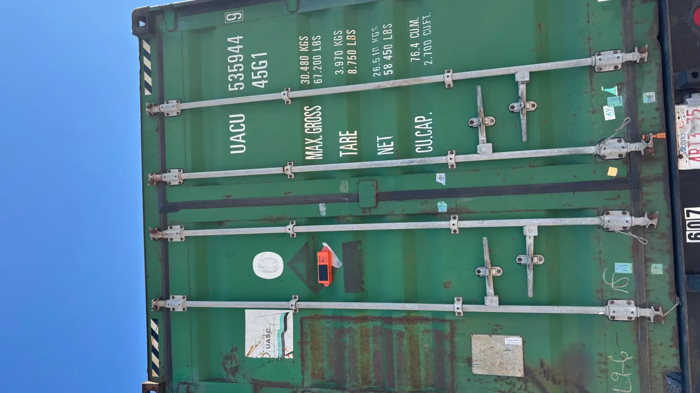 40' High Cube Multi 4 Side Door Container Green ~Used
