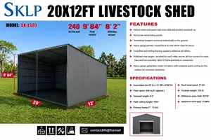 SKLP L20' × W12' Livestock Shelter SK-LS20~New!