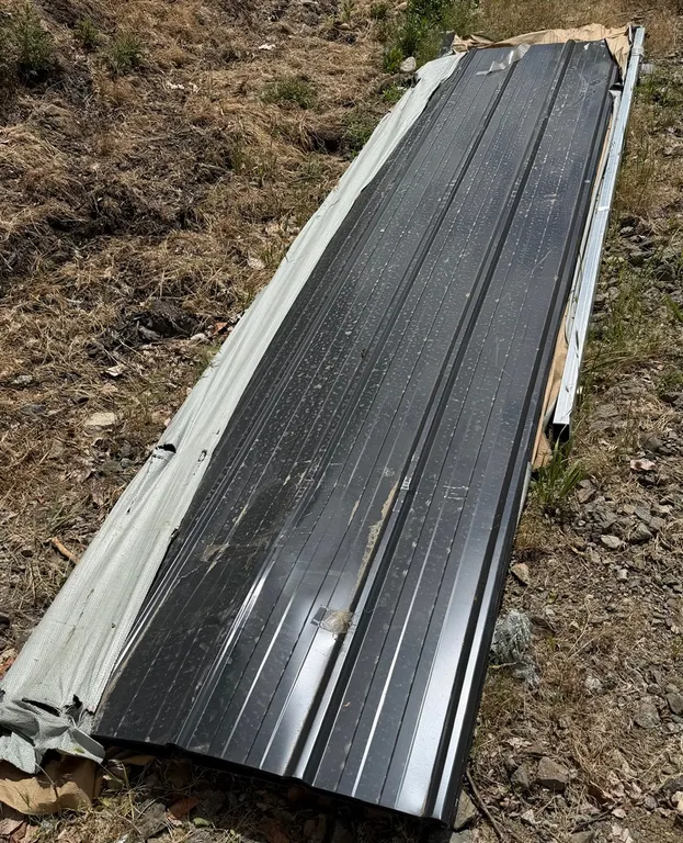 SKLP SK-XH50 Structural Steel Siding Roofing Sheets (Qty 50) Dark Grey Color_ 2 Damaged Sheet~New!