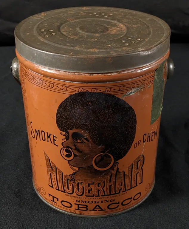 B. LEIDERSDORF MILWAUKEE WISCONSIN AFRICAN AMERICAN TOBACCO TIN CAN