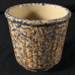 RED WING ADVERTISING STONEWARE SPONGEWARE BEATER JAR CROCK THE BUSY CORNER STORE FARMERS MERCANTILE COMPANY NORTHWOOD NORTH DAKOTA