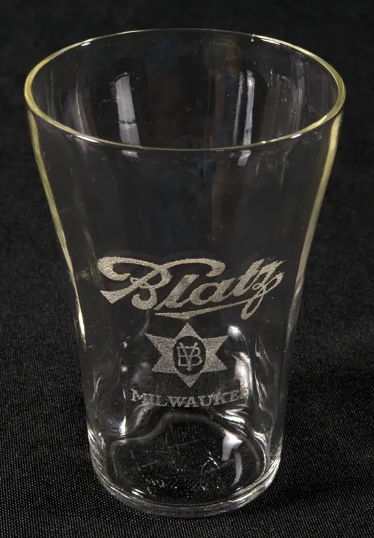 PRE PROHIBITION BLATZ BEER MILWAUKEE WISCONSIN DRINKING GLASS