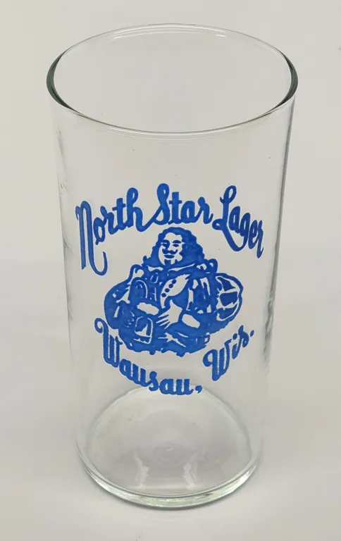 NORTH STAR LAGER BEER WAUSAU WISCONSIN DRINKING GLASS
