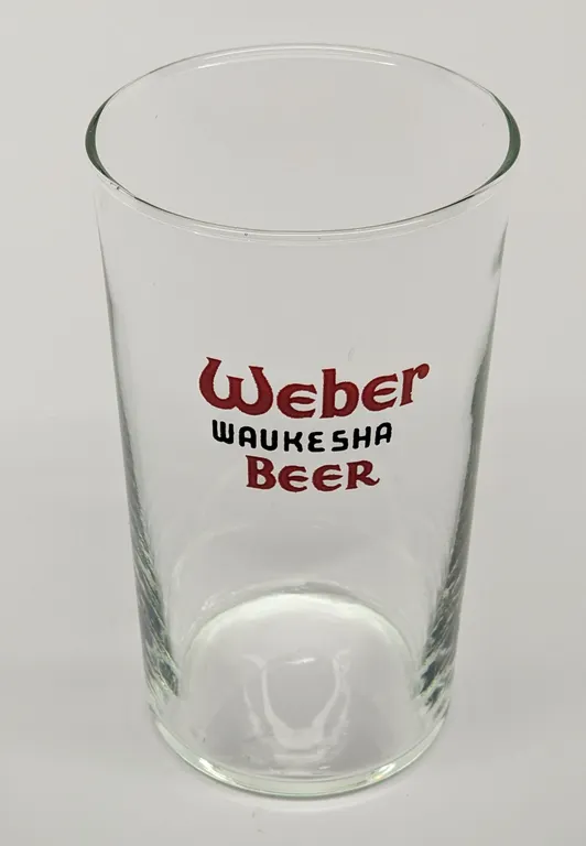 WEBER WAUKESHA BEER WISCONSIN DRINKING GLASS