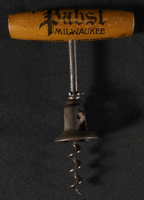 PRE PROHIBITION CORK TOP BOTTLE CORKSCREW PABST BEER MILWAUKEE WISCONSIN